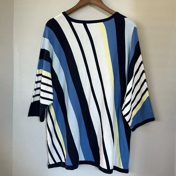 BONITA NWT RARE XXL Striped Fine Knit Pullover Sweater • Germany Exclusive - Picture 5 of 12